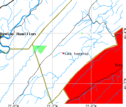 Lack township, PA map