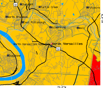 North Versailles township, PA map