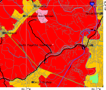 South Fayette township, PA map