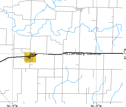 Millersburg township, IL map