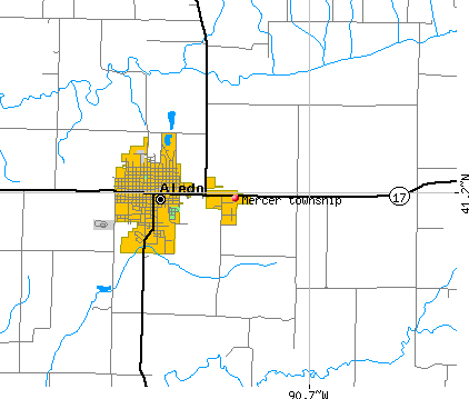 Mercer township, IL map