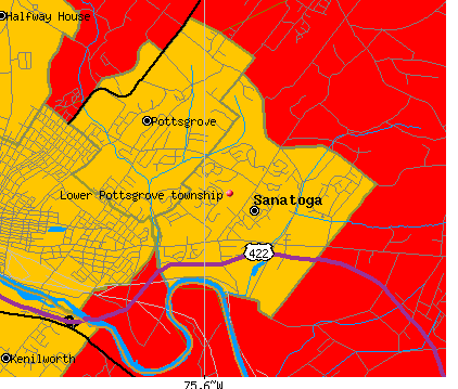 Lower Pottsgrove township, PA map