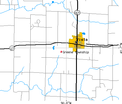 Greene township, IL map