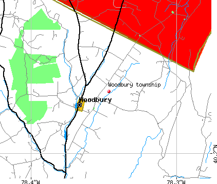 Woodbury township, PA map