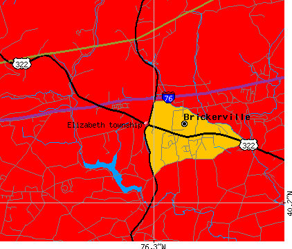 Elizabeth township, PA map