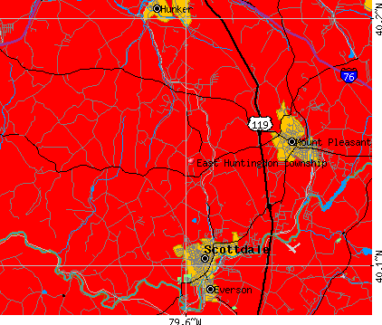 East Huntingdon township, PA map
