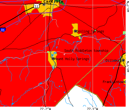 South Middleton township, PA map
