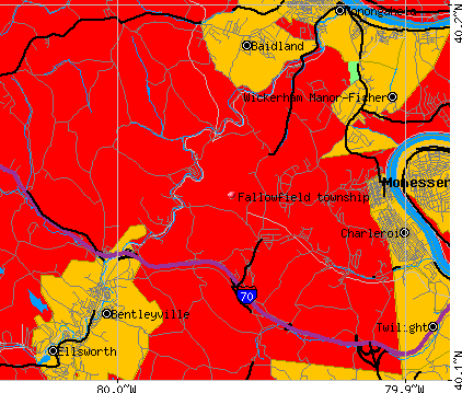 Fallowfield township, PA map