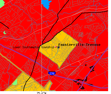 Lower Southampton township, PA map