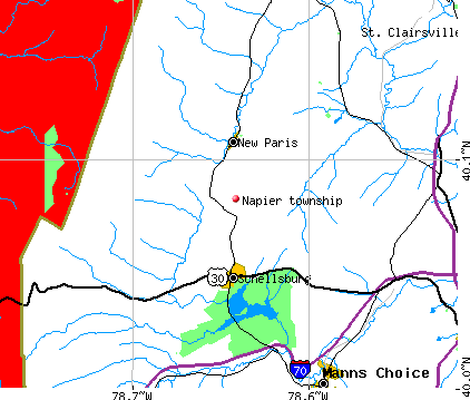Napier township, PA map