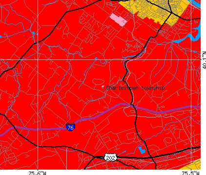 Charlestown township, PA map