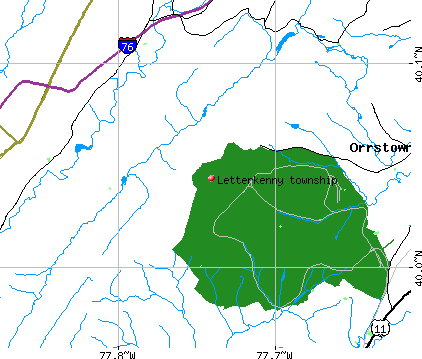 Letterkenny township, PA map