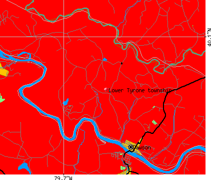 Lower Tyrone township, PA map