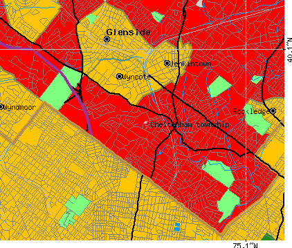 Cheltenham township, PA map