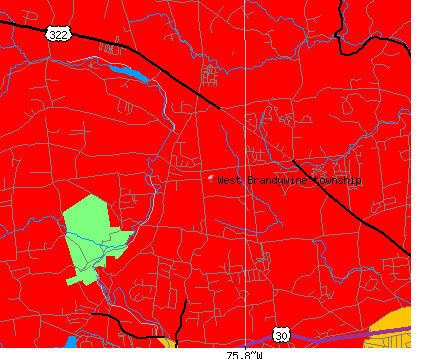 West Brandywine township, PA map
