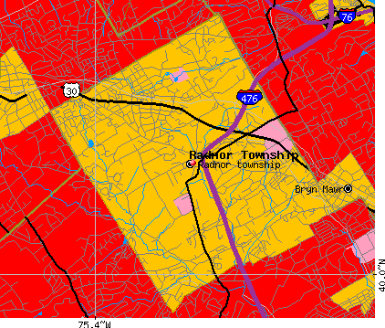 Radnor township, PA map