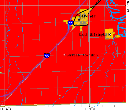 Garfield township, IL map