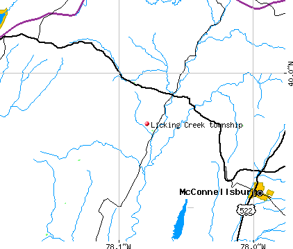 Licking Creek township, PA map