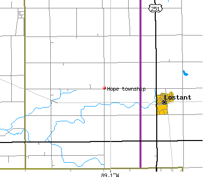 Hope township, IL map