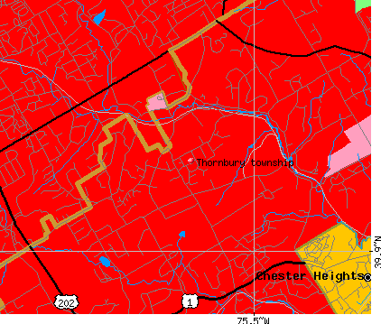 Thornbury township, PA map