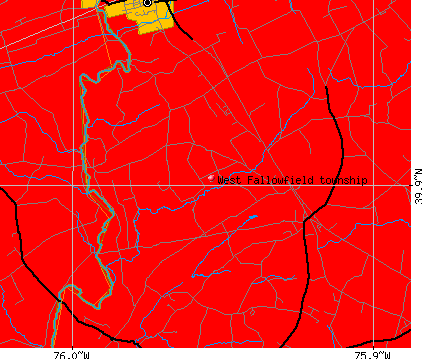 West Fallowfield township, PA map