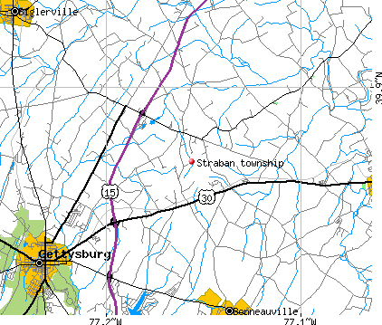 Straban township, PA map