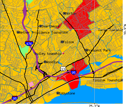 Ridley township, PA map