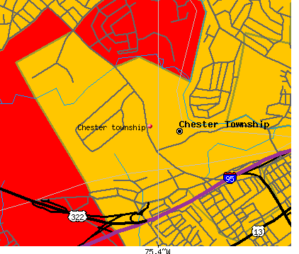 Chester township, PA map