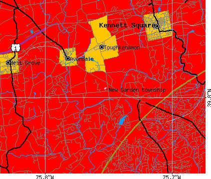 New Garden township, PA map