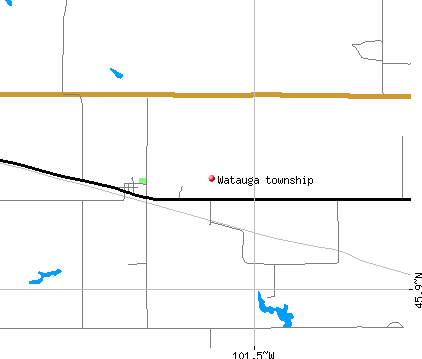 Watauga township, SD map