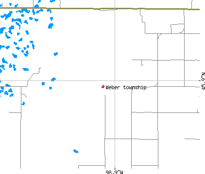 Weber township, SD map