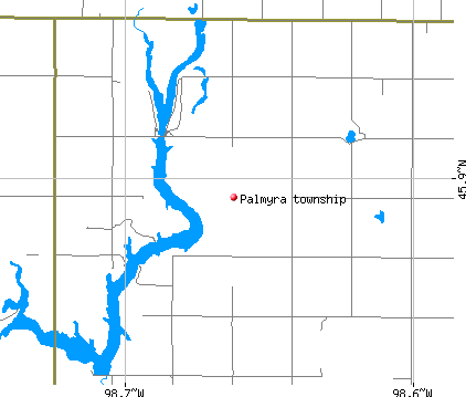 Palmyra township, SD map