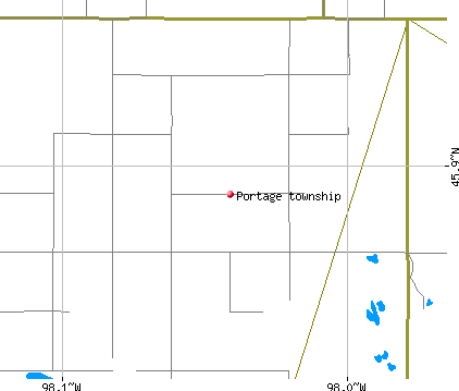 Portage township, SD map