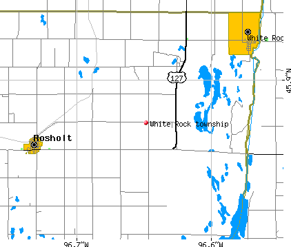 White Rock township, SD map