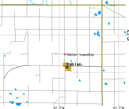 Veblen township, SD map