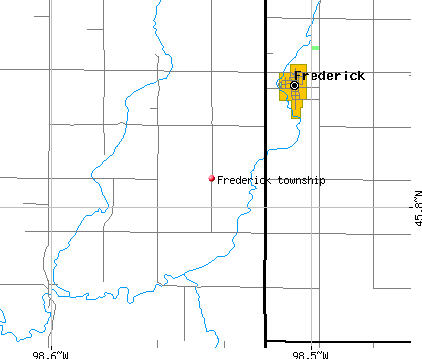 Frederick township, SD map