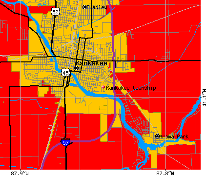 Kankakee township, IL map