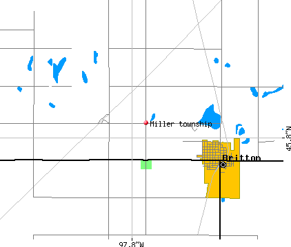 Miller township, SD map