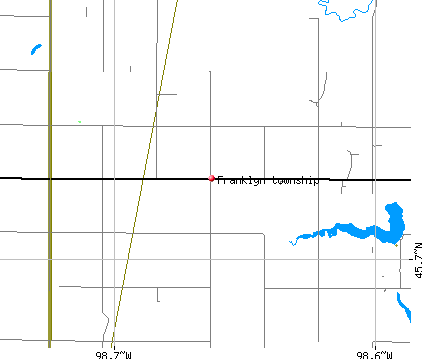 Franklyn township, SD map