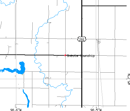 Oneota township, SD map