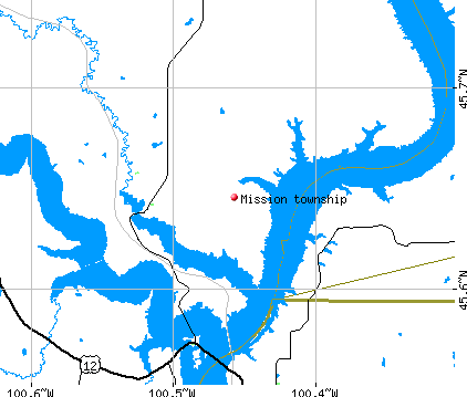 Mission township, SD map