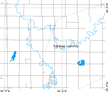 Ordway township, SD map