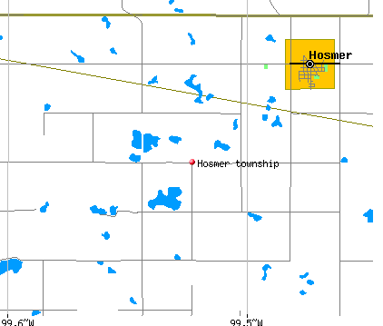 Hosmer township, SD map