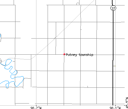 Putney township, SD map