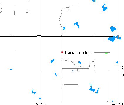 Meadow township, SD map