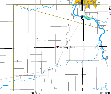 Reading township, IL map