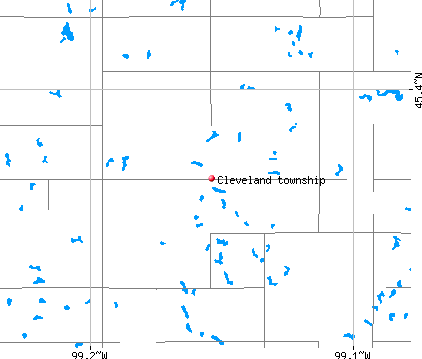 Cleveland township, SD map