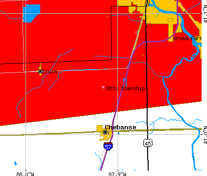 Otto township, IL map