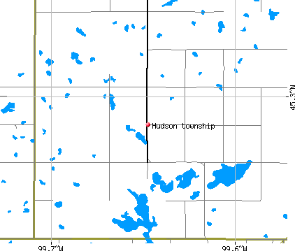 Hudson township, SD map