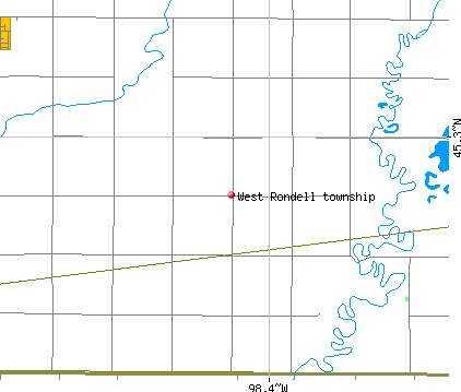 West Rondell township, SD map